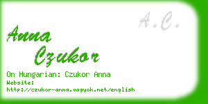 anna czukor business card